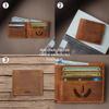 MayaCraft Handmade Personalized Classic Leather Mens Wallet, Personalized Classic Card Holder Wallet for Men, Customized Bi-Fold Wallet, Brown view 4
