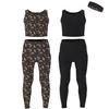 Essenclo Girls Athletic Leggings Yoga Pants w/Sleeveless Crop Tank Tops for Kids Workout Cheer Dance Run Sizes 3-16, 5pc Set - E2110 - Set-8-9-10 view 1