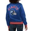 Starter Women's Royal New York Giants Full Count Satin Full-Snap Varsity Jacket view 2