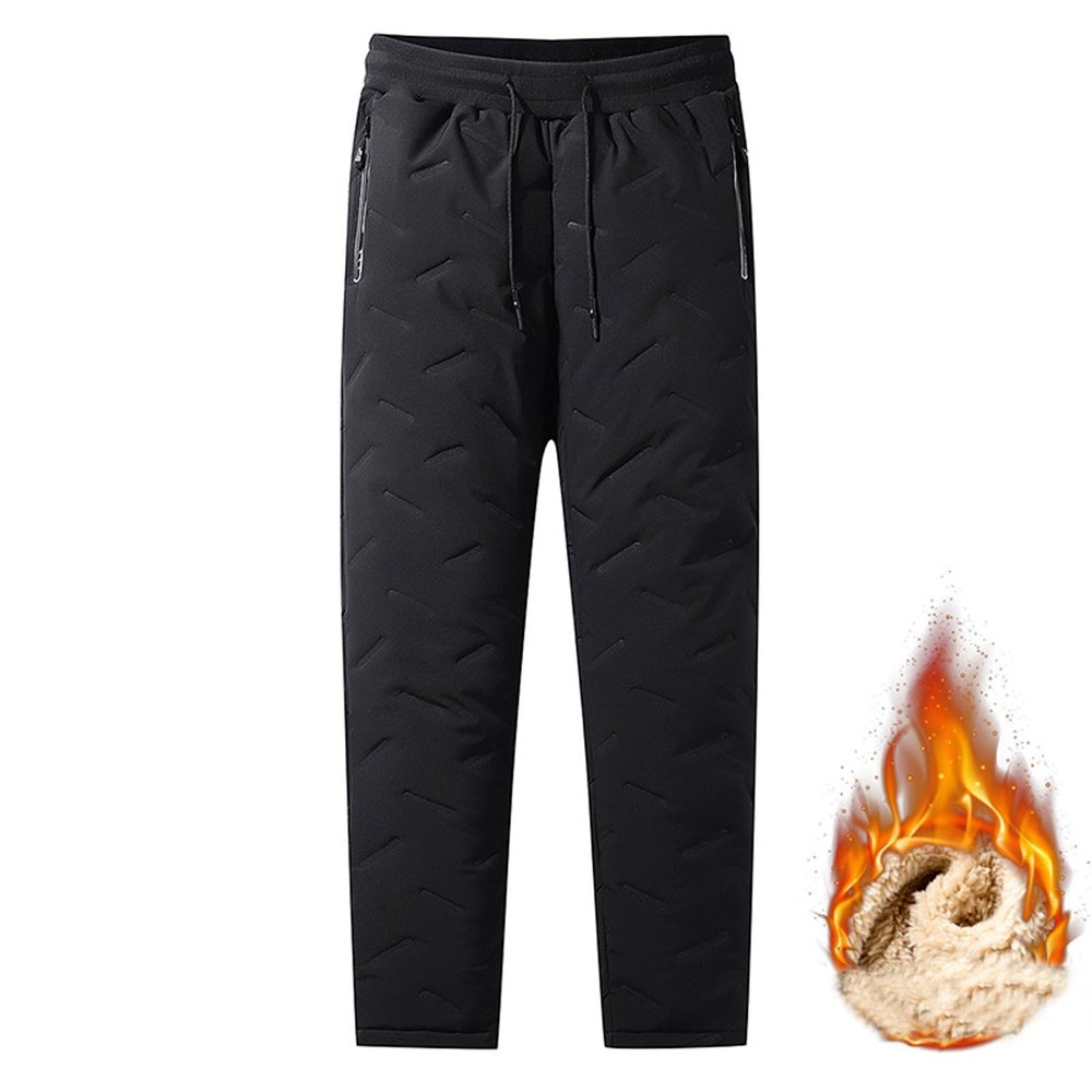 ZGSYH Unisex Snow Pants,2024 Plus Size Fleece-Lined Waterproof Snow Pants,Casual Ski Snow Pants Warm Sweatpants for Men and Women (Color : Black2, Size : XX-Large)