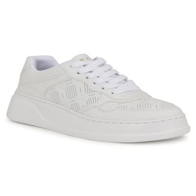 Nine West Women's Gingy3 Sneaker, White 140, 6.5