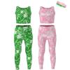 Essenclo Girls Athletic Leggings Yoga Pants w/Sleeveless Crop Tank Tops for Kids Workout Cheer Dance Run Sizes 3-16, 5pc Set - E2110 - Set-1-9-10 view 1