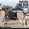 Black Sierra Deluxe Padded Camping Chair for Sports & Outdoors, Oversize XL Outdoor Folding Chair Supports 400 lbs, Heavy Duty Seat w/Dual Cup Holders/Carry Bag Perfect for RV, Tailgating, Glamping view 3