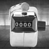 Hand Tally Counter Handheld Counting Tool Handheld Counter Sports Supplies Berm Hand Tally Counter 4-Digits Silver Aluminium Alloy Handheld Counting Tool with Hookplastic Knob view 3