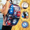 Pro Specialties Group Philadelphia 76ers basketball travel backpack, hiking, gym Backpack durable bag designed for men and women. Ideal for Adults, extra-large & waterproof use for various activities view 2