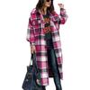 Canbebig Clearance Womens Oversized Button Up Frayed Hem Shacket Long Sleeve Pockets Denim Jean Jacket