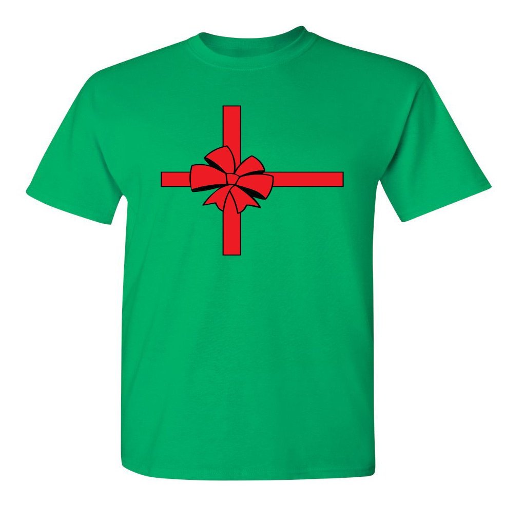 Christmas Bow Holiday Festival Tees | Winter Youth T-Shirts Design | Classic Christmas T-Shirts - Festive Youth Tees Graphic USA Printed Holiday Apparel YL Irish9