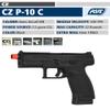 ASG CZ P-10C CO2 Airsoft Pistol - Blowback Airsoft Gun - Adjustable Hop-Up - Metal Slide - Threaded Barrel/Optic Ready - FDE - 6mm Airsoft BB - Black view 2