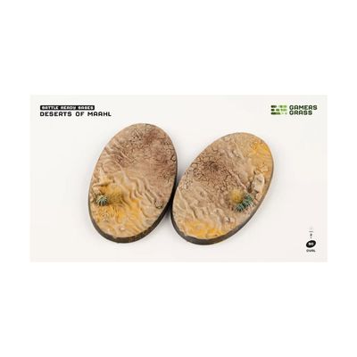 GamersGrass: Battle Ready Bases - Deserts of Maahl Oval 90mm (x2)