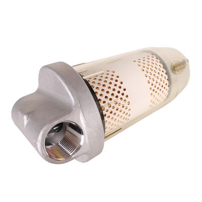 3307454S B10-AL 496 Fuel Tank Fuel Filter Water Separator Assembly for Baldwin Sediment Gasoline and Diesel 1" BSP 3/4" NPT Ports, 30 Micron Max 25gpm 150psi