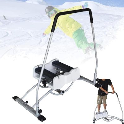 Ski Simulator, Indoor Ski Exercise Machine with Armrest, Strength and Balance Training Tool, Simulate Real Ski Slopes, Abdomen and Leg Training Machine, for Home, Gym, School, Ski Hobby Center