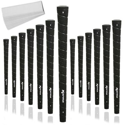 Karma Wrap Black Standard Golf Grips (13 Grips with Tape Strips)