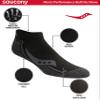 Saucony Men's Bolt RunDry Performance No-Show Multi-pack Socks Black Repreve (6 Pairs), Large view 4