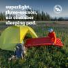 Big Agnes Rapide SL - Insulated Sleeping Pad, Ultralight, All Season Compact Backpacking and Hiking, Pumphouse Sack Included, Orange, 40X72 Double Wide view 4