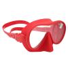 LAVEN Snorkel Diving Mask, 3D Tight Fit Foldable Anti Fog Tempered Glass Swim Goggles for Freediving (Red) view 3