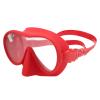 LAVEN Snorkel Diving Mask, 3D Tight Fit Foldable Anti Fog Tempered Glass Swim Goggles for Freediving (Red) view 4