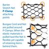 Barrier Stretch Cargo Net Pocket for Auto, RV, or Home Organization and Storage (6" x 24") view 3