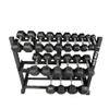 True Iron Rubber Hex Dumbbells Sets - Premium Quality Dumbbell Weights with 1-Year Warranty  Solid-Steel Handle - Strength Training Equipment - Multiple Choices Available (5-50 LB, Rubber) view 1