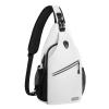 MOSISO Sling Backpack, Multipurpose Crossbody Shoulder Bag Travel Hiking Daypack, Ivory White, Medium view 1