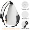 MOSISO Sling Backpack, Multipurpose Crossbody Shoulder Bag Travel Hiking Daypack, Ivory White, Medium view 3