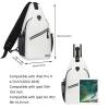 MOSISO Sling Backpack, Multipurpose Crossbody Shoulder Bag Travel Hiking Daypack, Ivory White, Medium view 4
