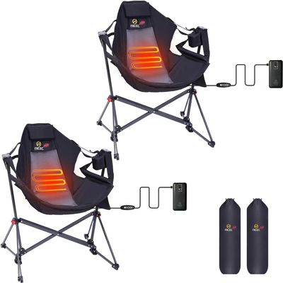 Nice C Heated Hammock Chair with Power Bank (2 Pack) + Hammock Camping Chair (2 Pack)
