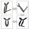 HANDYGO European Mount Skull Hanger - 10GA Heavy-Duty Steel and Black Powder Coated, European Deer Mount Hanger with Screws, Black(Set of 3) (4.7 x 1.6) view 2