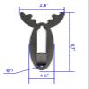 HANDYGO European Mount Skull Hanger - 10GA Heavy-Duty Steel and Black Powder Coated, European Deer Mount Hanger with Screws, Black(Set of 3) (4.7 x 1.6) view 3
