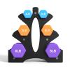 Portzon Weights Dumbbells Set with Various Color and Weights and Compatible, 1-15 LB, Anti-Slip, Anti-roll, Hex Shape view 2