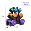 Portzon Weights Dumbbells Set with Various Color and Weights and Compatible, 1-15 LB, Anti-Slip, Anti-roll, Hex Shape view 3