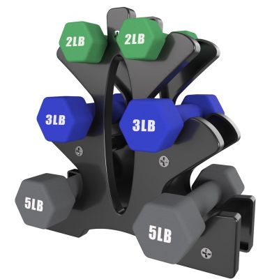 Portzon Weights Dumbbells Set with Various Color and Weights and Compatible, 1-15 LB, Anti-Slip, Anti-roll, Hex Shape