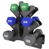 Portzon Weights Dumbbells Set with Various Color and Weights and Compatible, 1-15 LB, Anti-Slip, Anti-roll, Hex Shape view 1