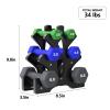 Portzon Weights Dumbbells Set with Various Color and Weights and Compatible, 1-15 LB, Anti-Slip, Anti-roll, Hex Shape view 3