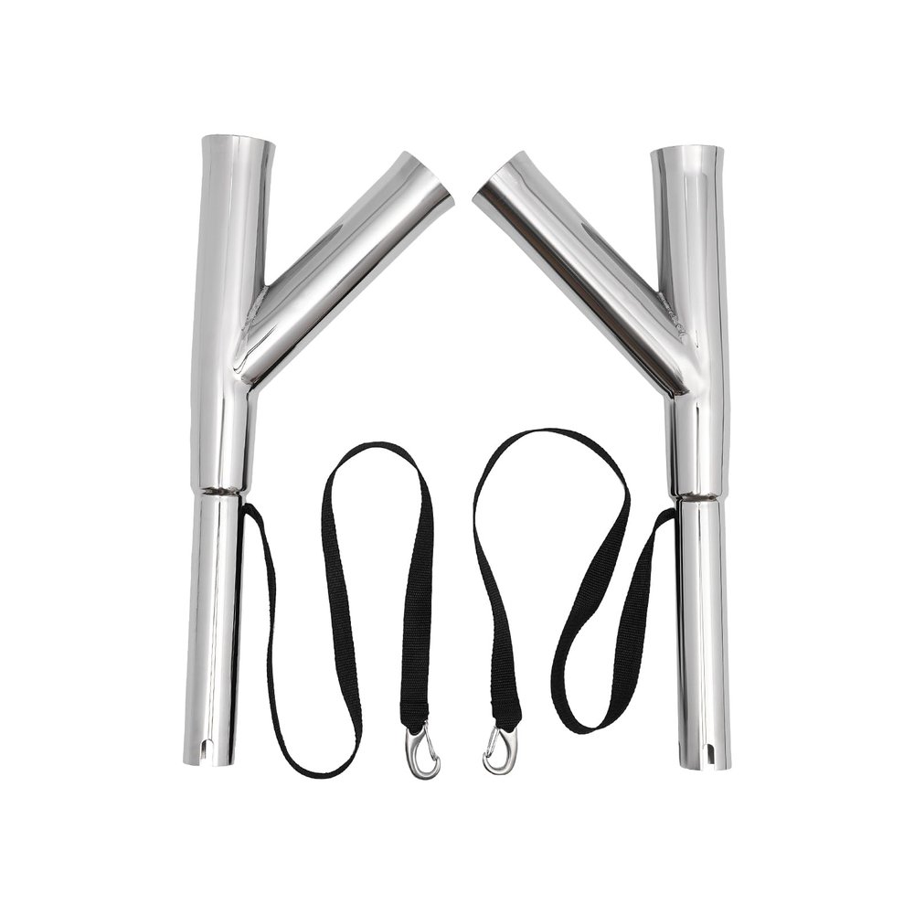 CNCEST 2 Rod Holders,Stainless Steel Rod Holder, Fishing Rod Holder, Stainless Steel Rod Holder