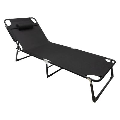 DreamRcoach Portable Folding Camping Cot, Lightweight Folding Camping Cot Bed for Backpacking Hiking Camping Travel Outdoor Indoor, 4-Position Adjustable 75.226.811.8inch Supports 265lbs, Black
