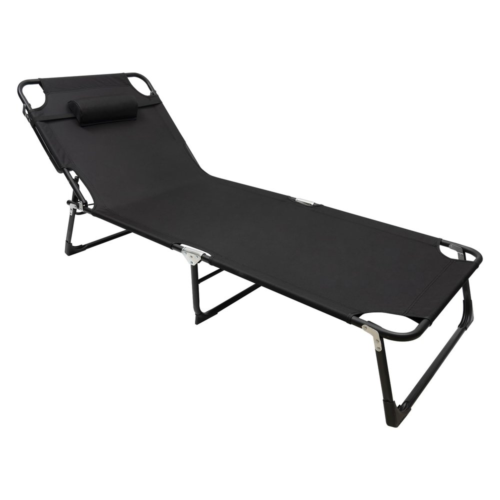 DreamRcoach Portable Folding Camping Cot, Lightweight Folding Camping Cot Bed for Backpacking Hiking Camping Travel Outdoor Indoor, 4-Position Adjustable 75.226.811.8inch Supports 265lbs, Black