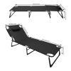 DreamRcoach Portable Folding Camping Cot, Lightweight Folding Camping Cot Bed for Backpacking Hiking Camping Travel Outdoor Indoor, 4-Position Adjustable 75.226.811.8inch Supports 265lbs, Black view 2