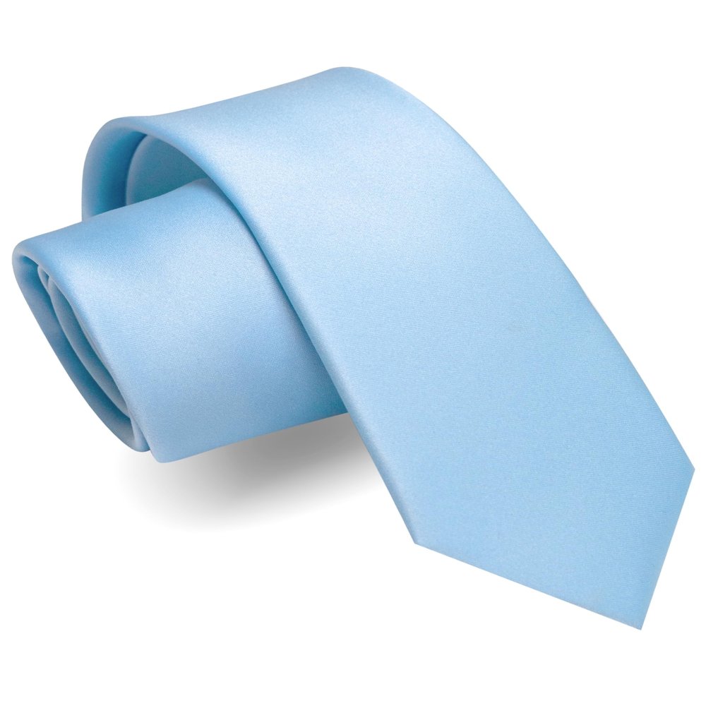 RBOCOTT Baby Blue Skinny Tie Mens Silk Necktie for Business and Wedding(36)
