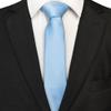 RBOCOTT Baby Blue Skinny Tie Mens Silk Necktie for Business and Wedding(36) view 2