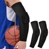 SUJAYU Padded Arm Sleeve Volleyball Arm Sleeves, 2 Pack Honeycomb Elbow Pads Elbow Braces, Football Baseball Basketball Sleeves (Black, M) view 1
