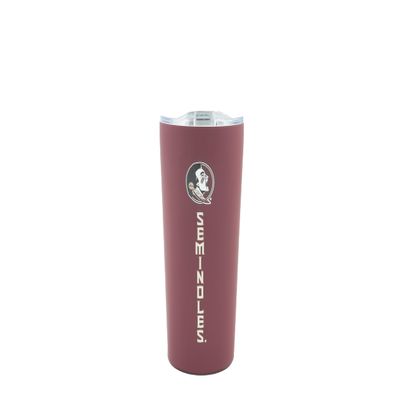 Decorvo Officially Licensed Collegiate Stainless Steel Tumbler - Double Walled Insulated Travel Tumbler with Slide Lid - 18 oz (Florida ST - Burgundy)