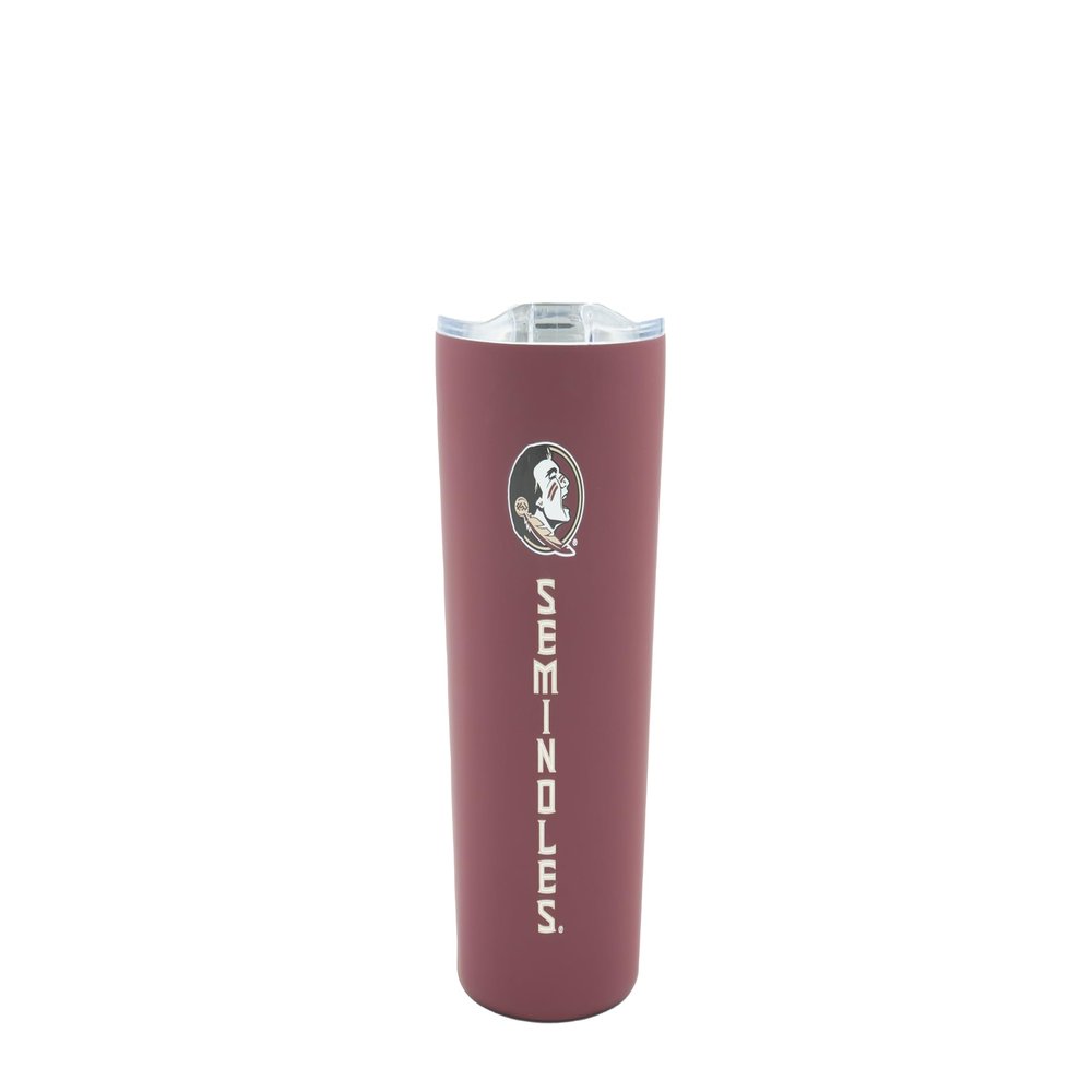 Decorvo Officially Licensed Collegiate Stainless Steel Tumbler - Double Walled Insulated Travel Tumbler with Slide Lid - 18 oz (Florida ST - Burgundy)