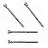 DBMIMPORTERS Marine 1/4" Thread Fork & Swage Stud Turnbuckle 1/8" Cable Stainless Steel 4 Pcs