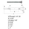 DBMIMPORTERS Marine 1/4" Thread Fork & Swage Stud Turnbuckle 1/8" Cable Stainless Steel 4 Pcs view 2