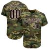 Custom Team Number Personalized Camo Brown-White Authentic Salute 2 Service Active Baseball Jersey for Men and Women view 1