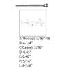 DBMIMPORTERS Marine 5/16" Thread Fork Swage Stud Turnbuckle 3/16" Cable Stainless Steel T316 view 2