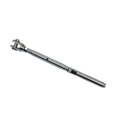 DBMIMPORTERS Marine 1/4" Thread Fork & Hand Swage Stud Turnbuckle 3/16" Cable Stainless Steel