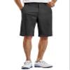 PULI Mens Shorts Long 12 Inch Inseam Golf Hiking Casual Flat Front Lightweight Comfort Athletic Travel Print Black 36 view 1