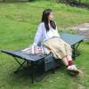 YVYKFZD Folding Camping Cot, Portable Camping Bed for Adults, Comfortable Single Sleeping Cots with Headrest Design and Side Pocket, Supports 440 lbs view 2