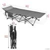 YVYKFZD Folding Camping Cot, Portable Camping Bed for Adults, Comfortable Single Sleeping Cots with Headrest Design and Side Pocket, Supports 440 lbs view 3